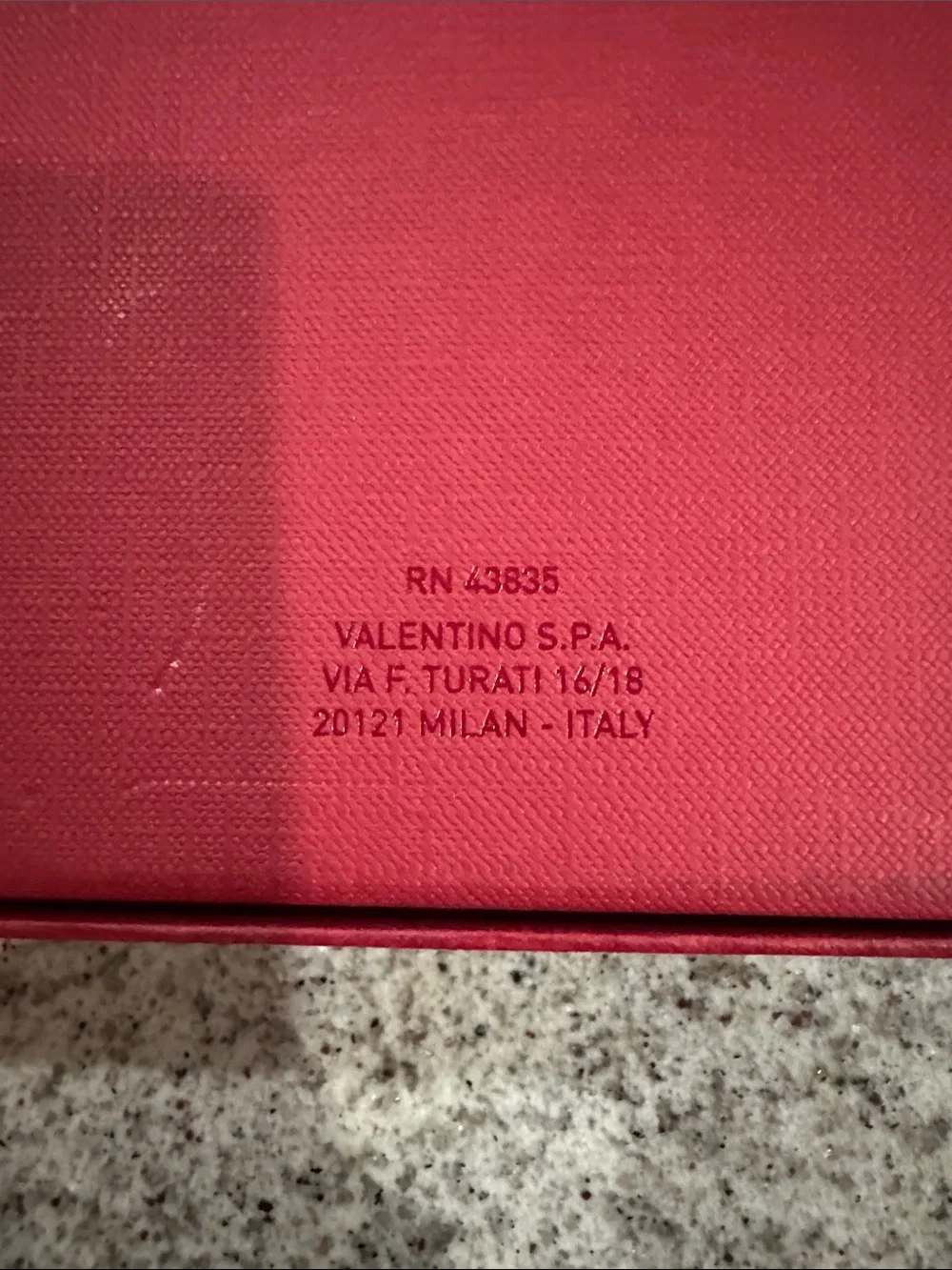 Valentino Garavani Red Sunglasses Accessories Box